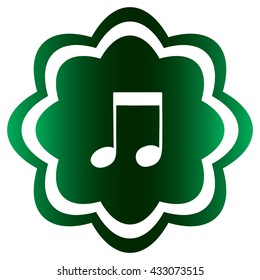 Flower icon first music note