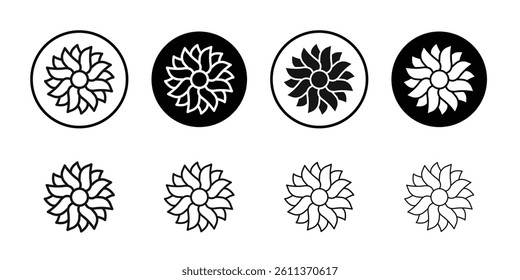 Flower icon Flat art illustration in outline