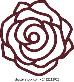 Flower icon flat design isolated on white background
