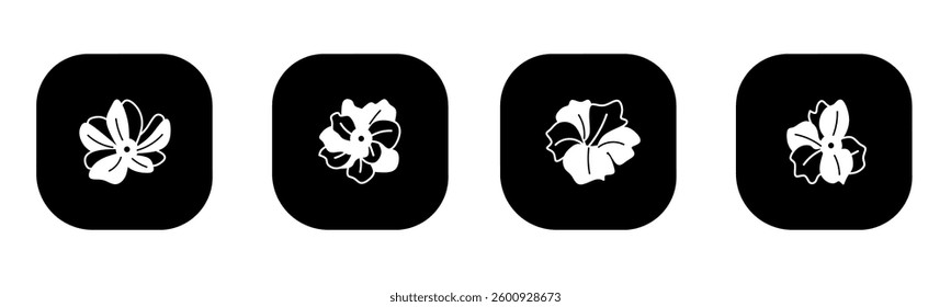 Flower icon in flat. Flower icon design. Stock vector.
