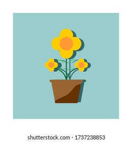 flower Icon, flat design style