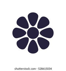 flower Icon, flat design style