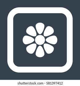 flower Icon, flat design style