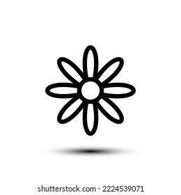 Flower icon. flat design vector illustration for web and mobile