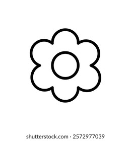 Flower icon flat editable icon mark
