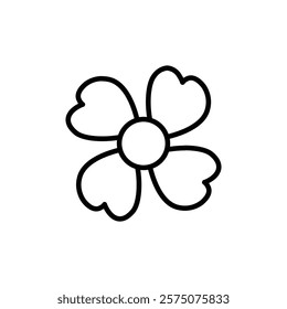 Flower icon flat editable icon mark