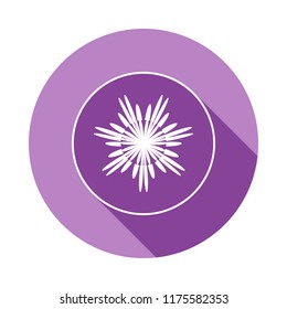 flower icon in Flat long shadow style. One of Flower collection icon can be used for UI, UX