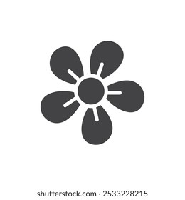Ícone de flor Conjunto de contornos simples plano