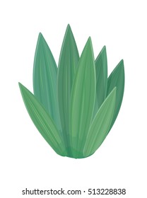 Flower icon in flat style design. Green flower icon. Design element for home and office interior. Isolated object on white background. Green nature, leaf and pot, gardening. Vector illustration.