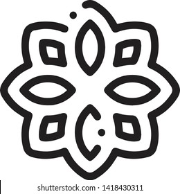 Flower icon  flat style isolated on white background