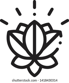 Flower icon  flat style isolated on white background