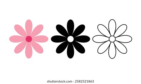 Flower. Flower icon in flat style isolated on a white background