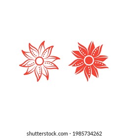 Flower icon flat vector illustration