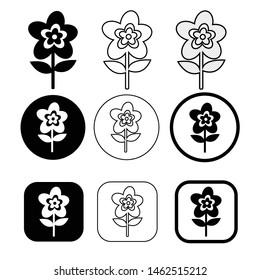 Flower icon flora sign symbol