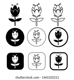 Flower icon flora sign symbol