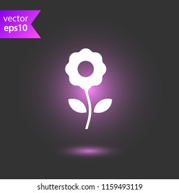 Flower icon. Floral sign. EPS 10 flat symbol