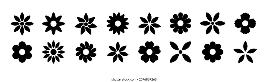 Flower icon. Flowers elements collection. Flower plant, floral garren icons collection. Stock vector. EPS 10