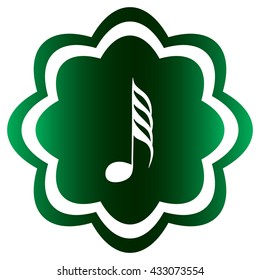 Flower icon fourth music note