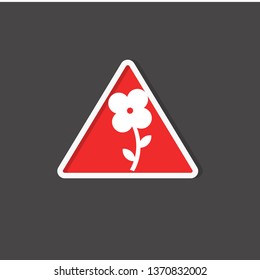 flower icon. garden sign