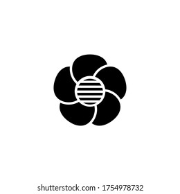 flower icon glyph style design