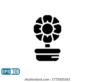 flower icon in glyph style. vector illustration for graphic designer, website, UI isolated on white background. EPS 10