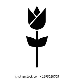 Flower icon glyph vector design