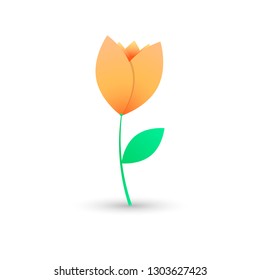 Flower icon, graphic design template, vector illustration