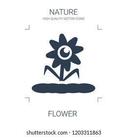 flower icon. high quality filled flower icon on white background. from nature collection flat trendy vector flower symbol. use for web and mobile