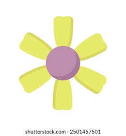 Icono de la flor ilustrado en el fondo
