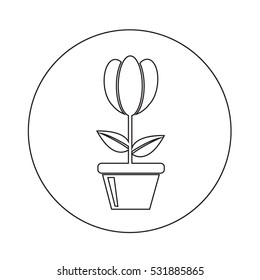 flower icon illustration design