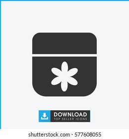 flower icon illustration isolated vector