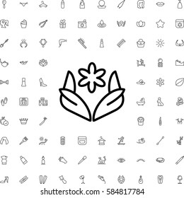 flower icon illustration isolated vector. Beauty icons set.