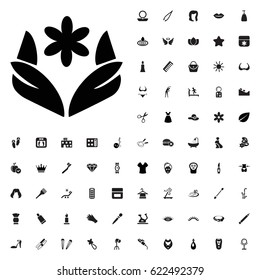 Flower icon illustration isolated vector. beauty icons vector set. on white backgroun