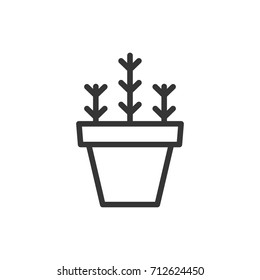 Flower icon, illustration isolated vector sign symbol