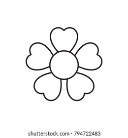 flower icon illustration isolated vector sign symbol