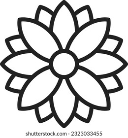 Icono de flores. Adecuado para aplicaciones móviles.