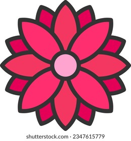 Flower Icon image. Suitable for mobile application.