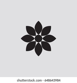 Flower icon info graphic isolated on grey background.Vector illustration.