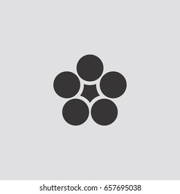 Flower icon infographic isolated on grey background.Vector illustration.