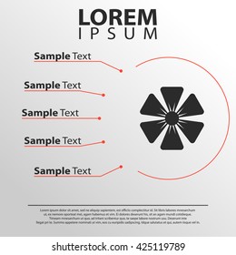 flower icon. flower infographics template