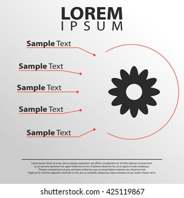 flower icon. flower infographics template