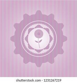 flower icon inside pink icon or emblem