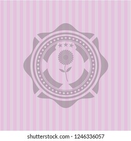 flower icon inside pink icon or emblem