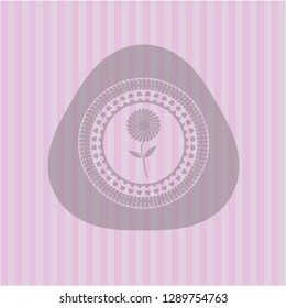 flower icon inside pink icon or emblem