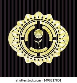 flower icon inside shiny badge