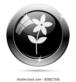 Flower  icon  icon. Internet button on white background. EPS10 vector 