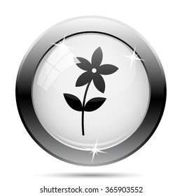 Flower  icon  icon. Internet button on white background. EPS10 vector.
