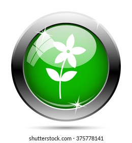 Flower  icon  icon. Internet button on white background. EPS10 vector.
