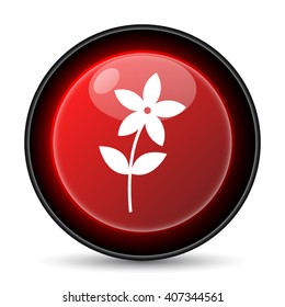 Flower  icon  icon. Internet button on white background. EPS10 vector
