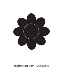 Flower icon. isolated. flat design. vector illustration.